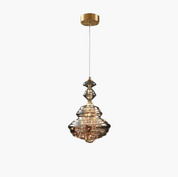 Pendant Light Gray Glass LED - VAULTX | Romantic Glow