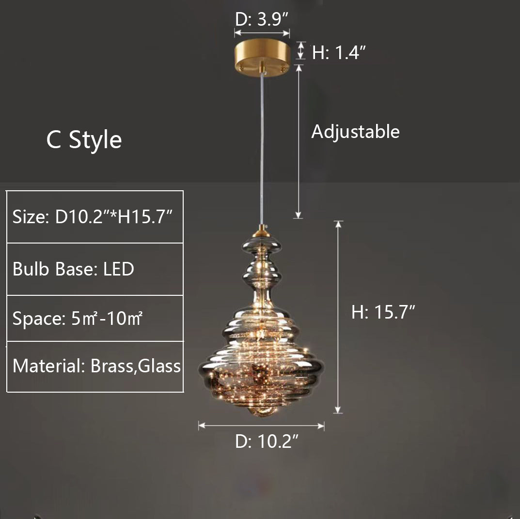 Pendant Light Gray Glass LED - VAULTX | Romantic Glow
