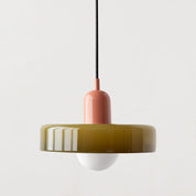 Pendant Light Green Glass Red - MODUSX | Bauhaus Style