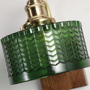 Wall Light Green Glass Wood - NEXARA | Ambient Glow