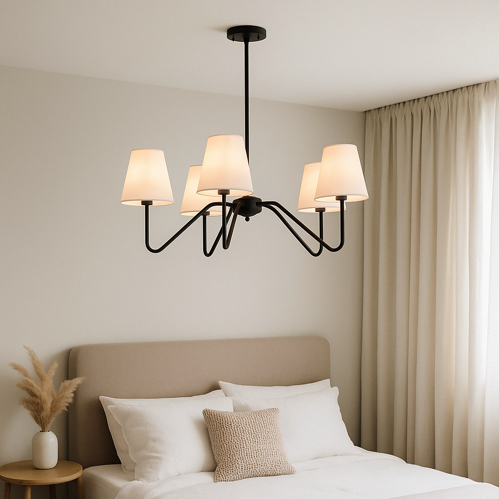 Chandelier Aluminum Silk - FLUXUM | Elegant Lighting