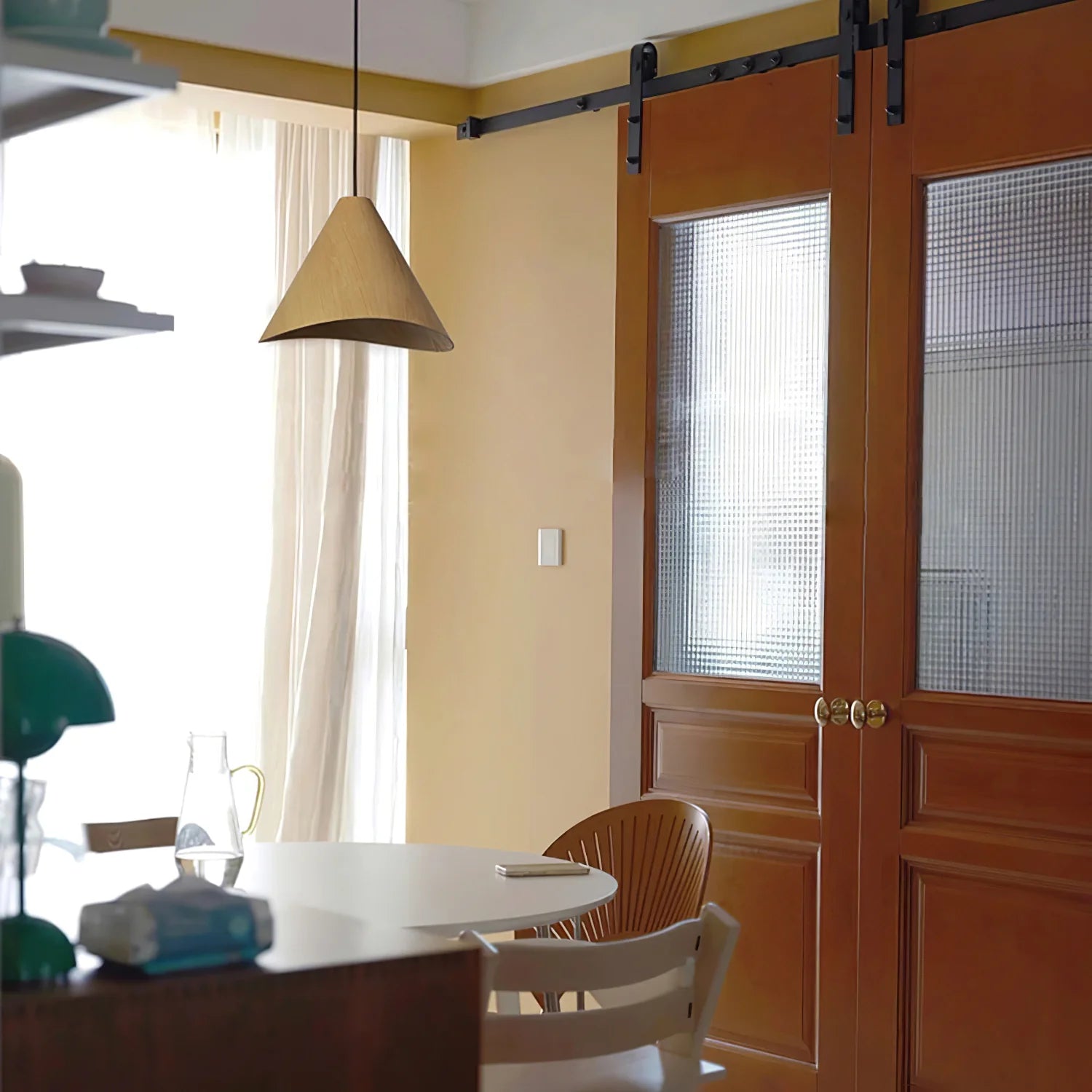 Muto Moderne Conica Bois Suspension Salle à Manger Cuisine Îlot