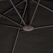 Double Garden Parasol 4.6m Outdoor Patio Sun Umbrella, Black