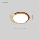 Ozawa Vintage Round Acrylic Wood Ceiling Lamp Bedroom Living Room