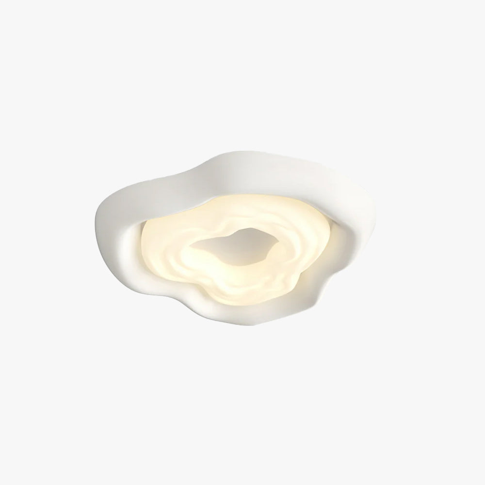 Quinn Unusual White Cream Color Roses Ceiling Lamp Dining Room