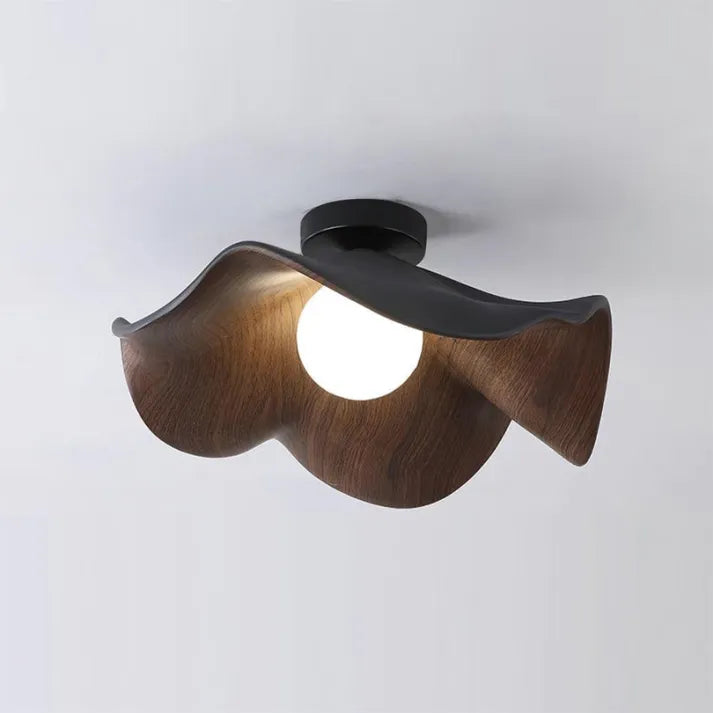 Ceiling Light Lotus Resin Wood - CORTEX | Nordic Elegance