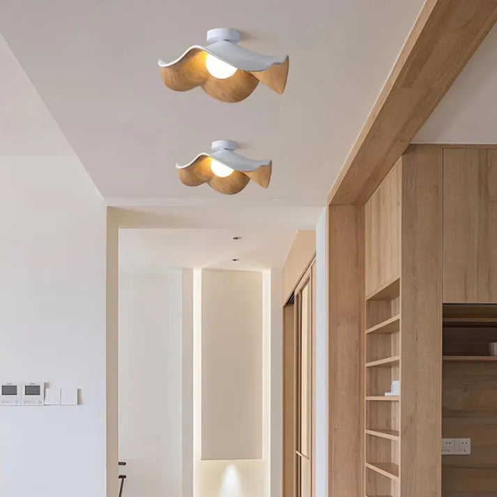 Ceiling Light Lotus Resin Wood - CORTEX | Nordic Elegance