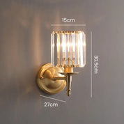 Wall Light Crystal Brass - AEONIX | Luxury