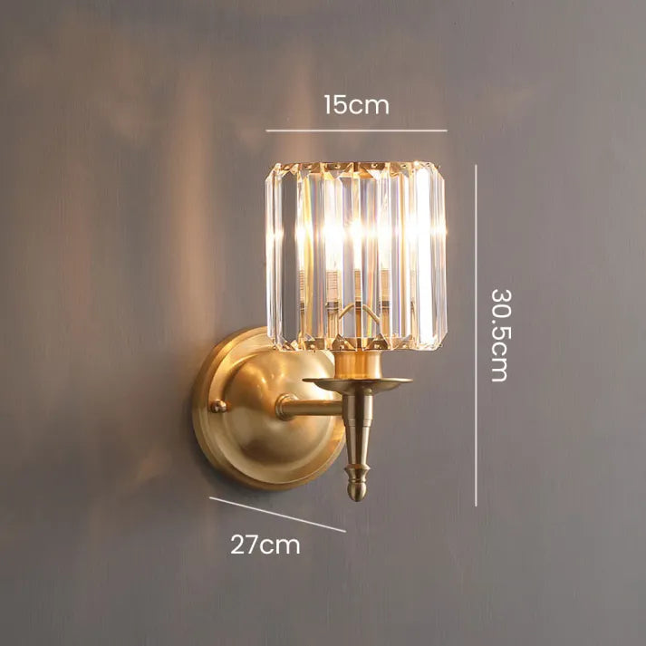 Wall Light Crystal Brass - AEONIX | Luxury