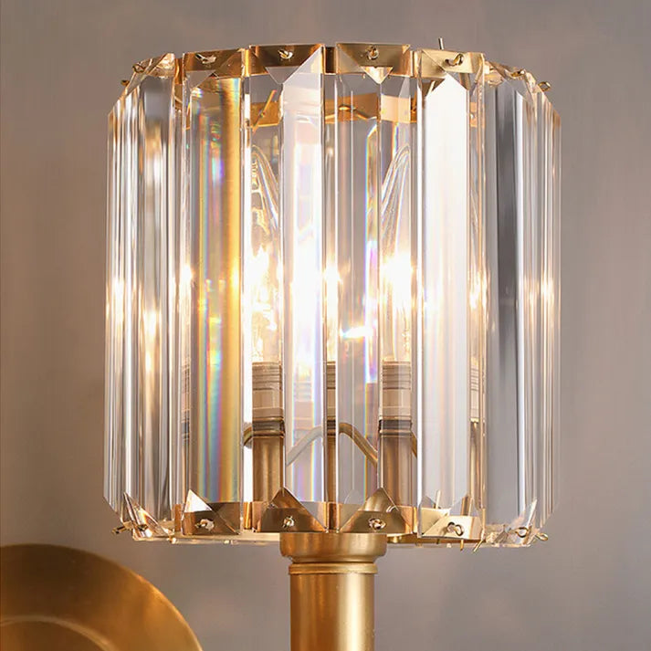Wall Light Crystal Brass - AEONIX | Luxury