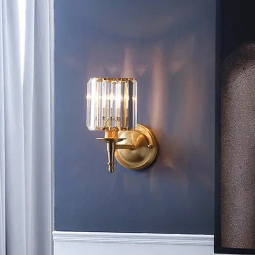 Wall Light Crystal Brass - AEONIX | Luxury