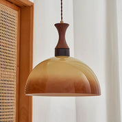 Pendant Light Amber Glass Iron - STATIC | Farmhouse Charm