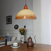 Pendant Light Amber Glass Iron - STATIC | Farmhouse Charm