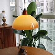Pendant Light Amber Glass Iron - STATIC | Farmhouse Charm