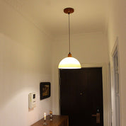 Pendant Light Amber Glass Iron - STATIC | Farmhouse Charm