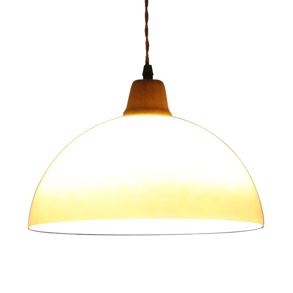 Pendant Light Amber Glass Iron - STATIC | Farmhouse Charm