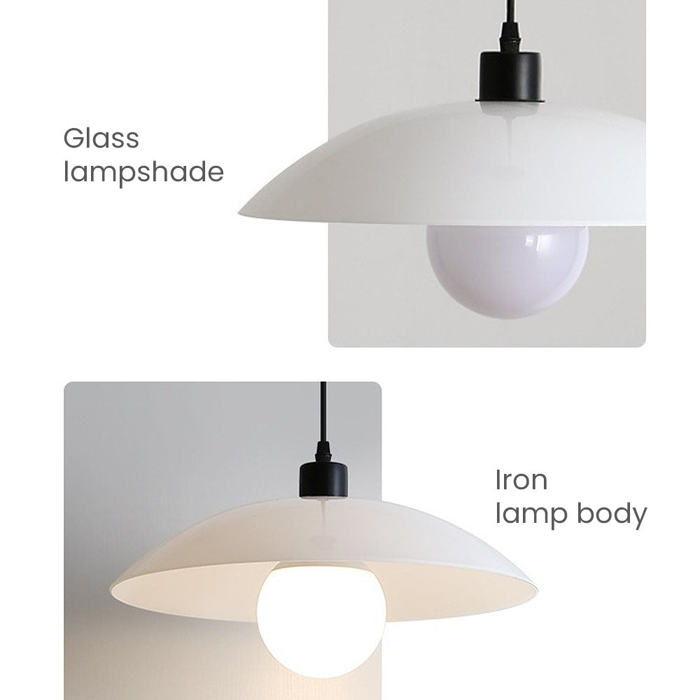 Pendant Light White Glass - VEXILO | Elegant Lighting