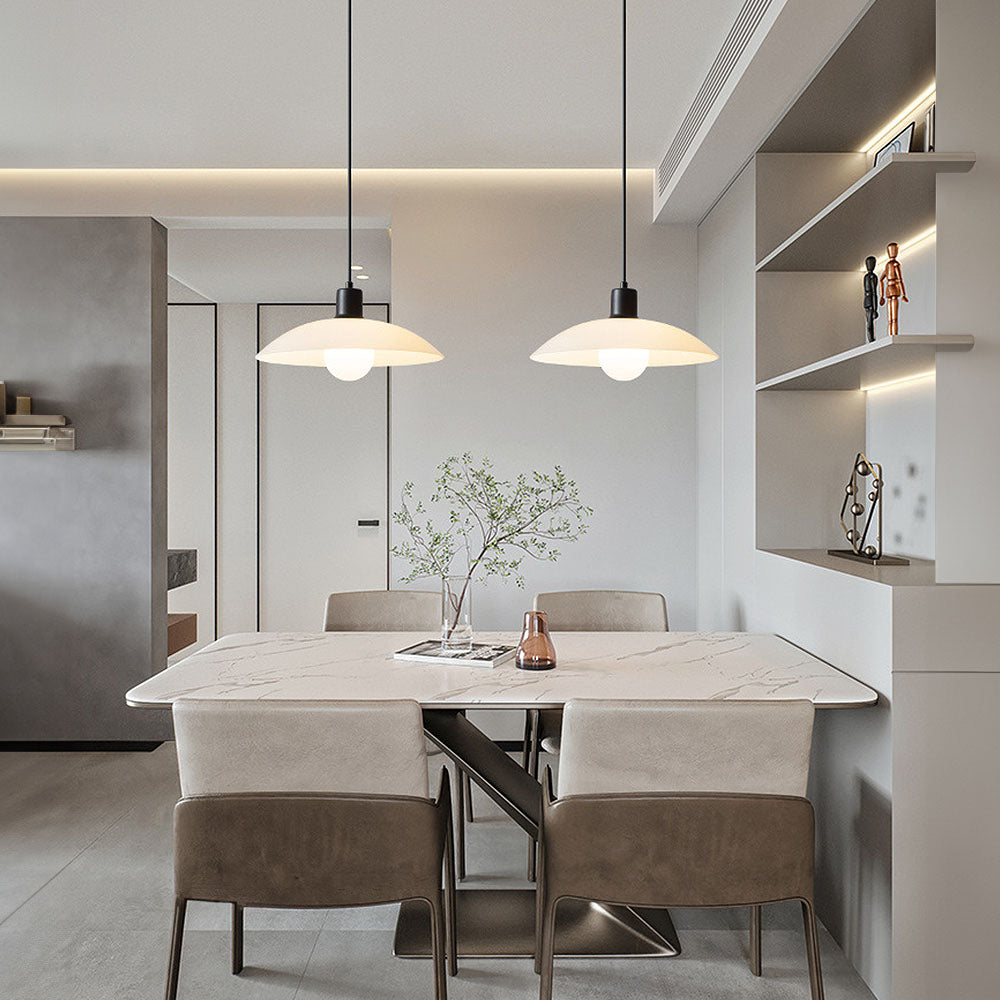 Pendant Light White Glass - VEXILO | Elegant Lighting