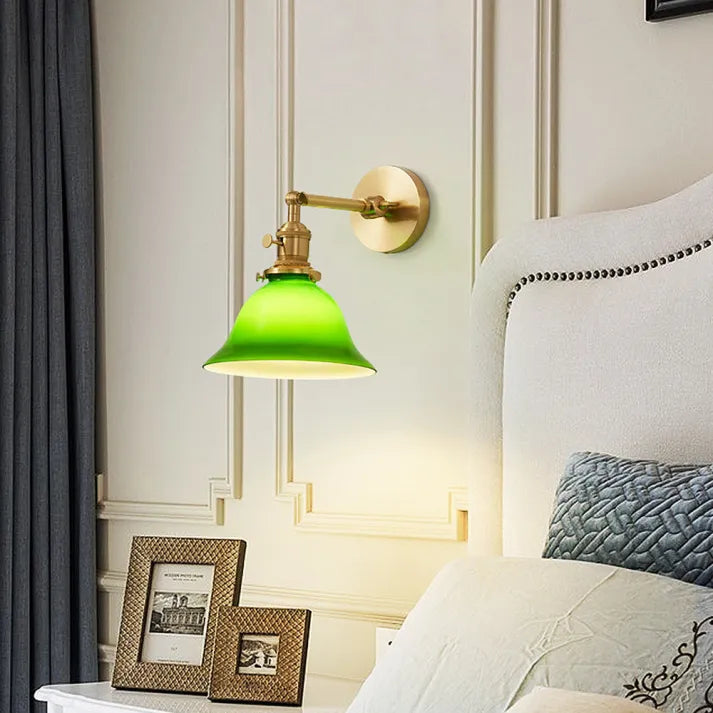 Wall Light Brass Green - AETOSX | Vintage Charm