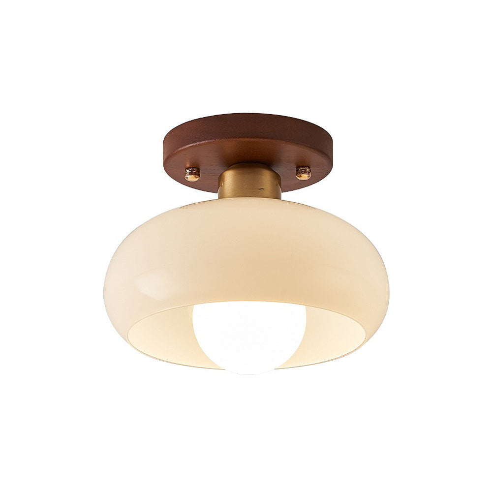 Ceiling Light Vintage White Wood - AIONOS | Elegant