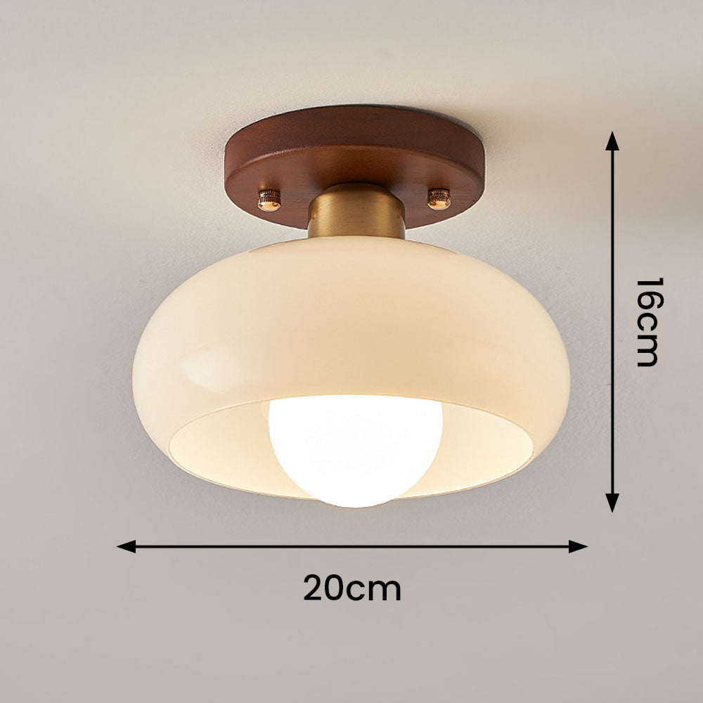 Ceiling Light Vintage White Wood - AIONOS | Elegant