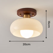 Ceiling Light Vintage White Wood - AIONOS | Elegant