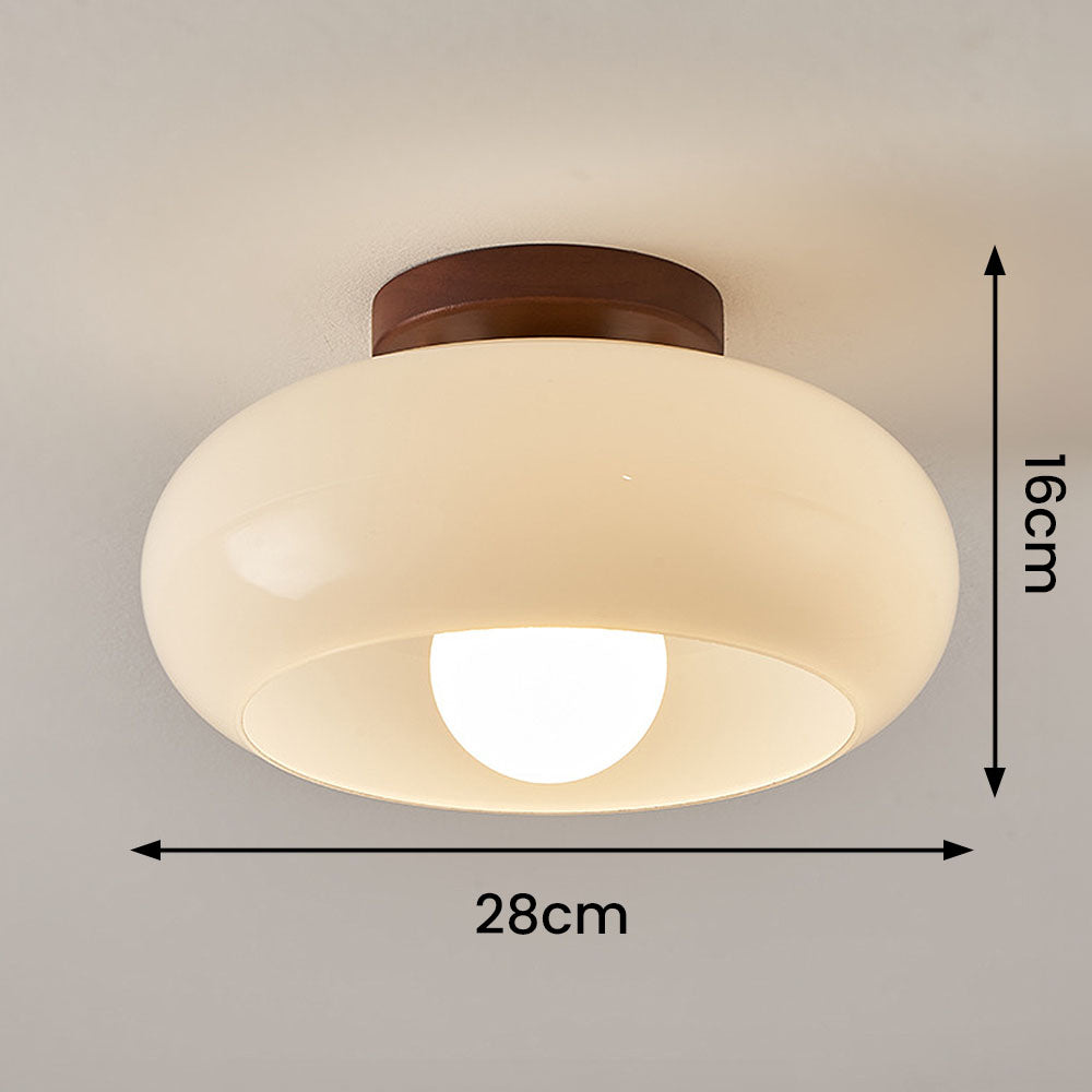 Ceiling Light Vintage White Wood - AIONOS | Elegant