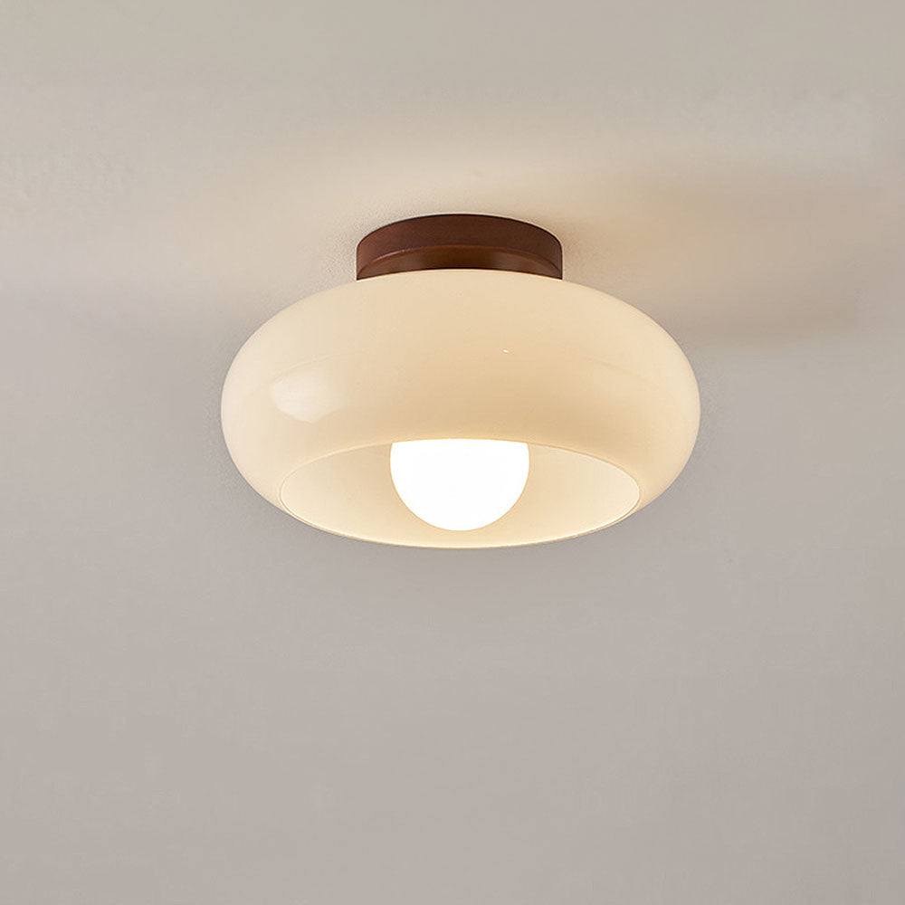 Ceiling Light Vintage White Wood - AIONOS | Elegant