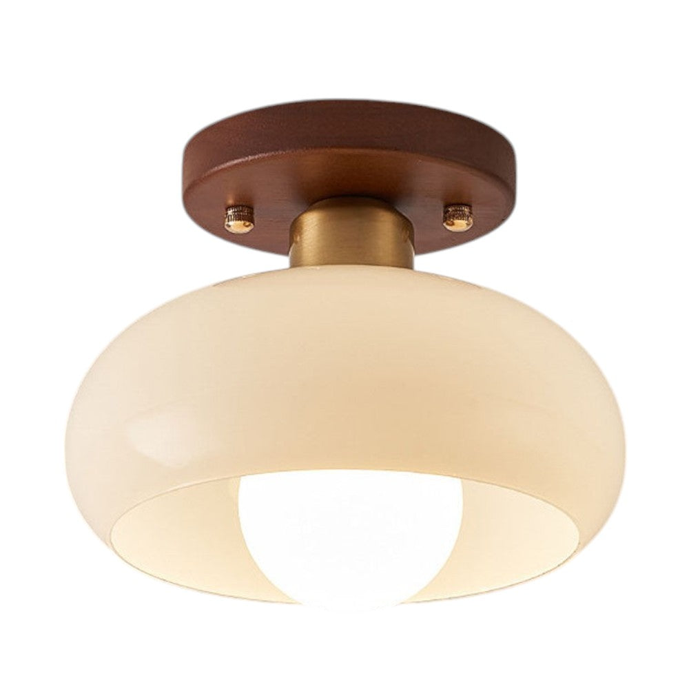 Ceiling Light Vintage White Wood - AIONOS | Elegant
