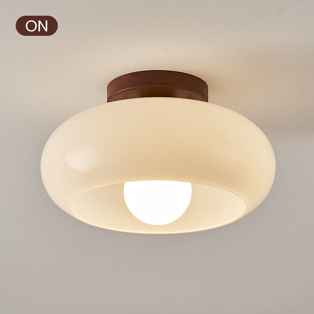 Ceiling Light Vintage White Wood - AIONOS | Elegant