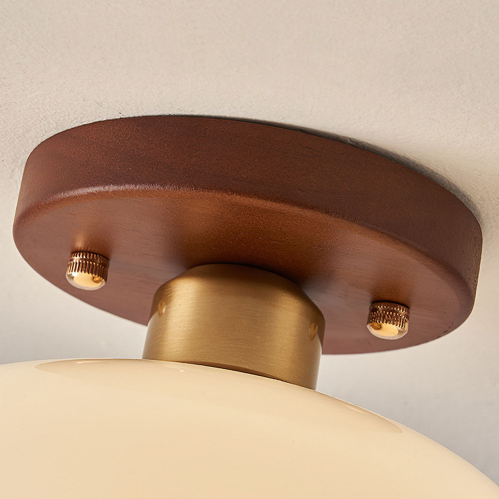 Ceiling Light Vintage White Wood - AIONOS | Elegant