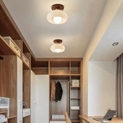 Ceiling Light Vintage White Wood - AIONOS | Elegant