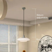 Pendant Light White Glass - THETA | Elegant Ambiance