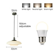Pendant Light White Glass - THETA | Elegant Ambiance