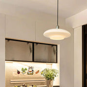 Pendant Light White Glass - THETA | Elegant Ambiance