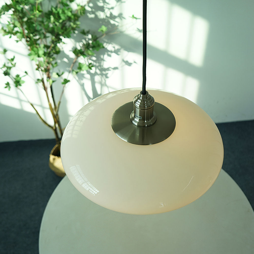 Pendant Light White Glass - THETA | Elegant Ambiance