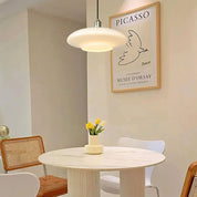 Pendant Light White Glass - THETA | Elegant Ambiance