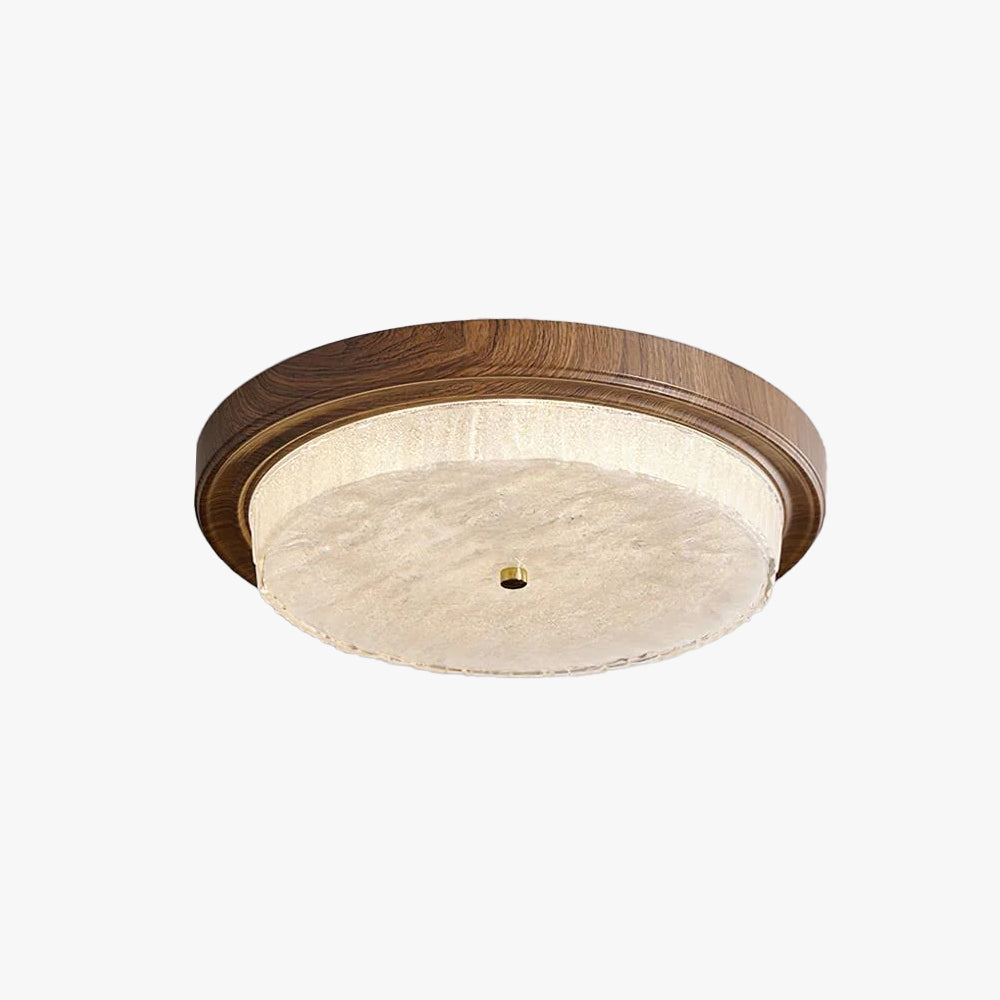 Ozawa Unusual Rustic Round Ceiling Light Bedroom Dining Room
