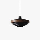 Muto Modern Round Metal Wood Pendant Light