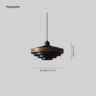 Muto pendant light dimensions, modern wood and metal lighting fixture