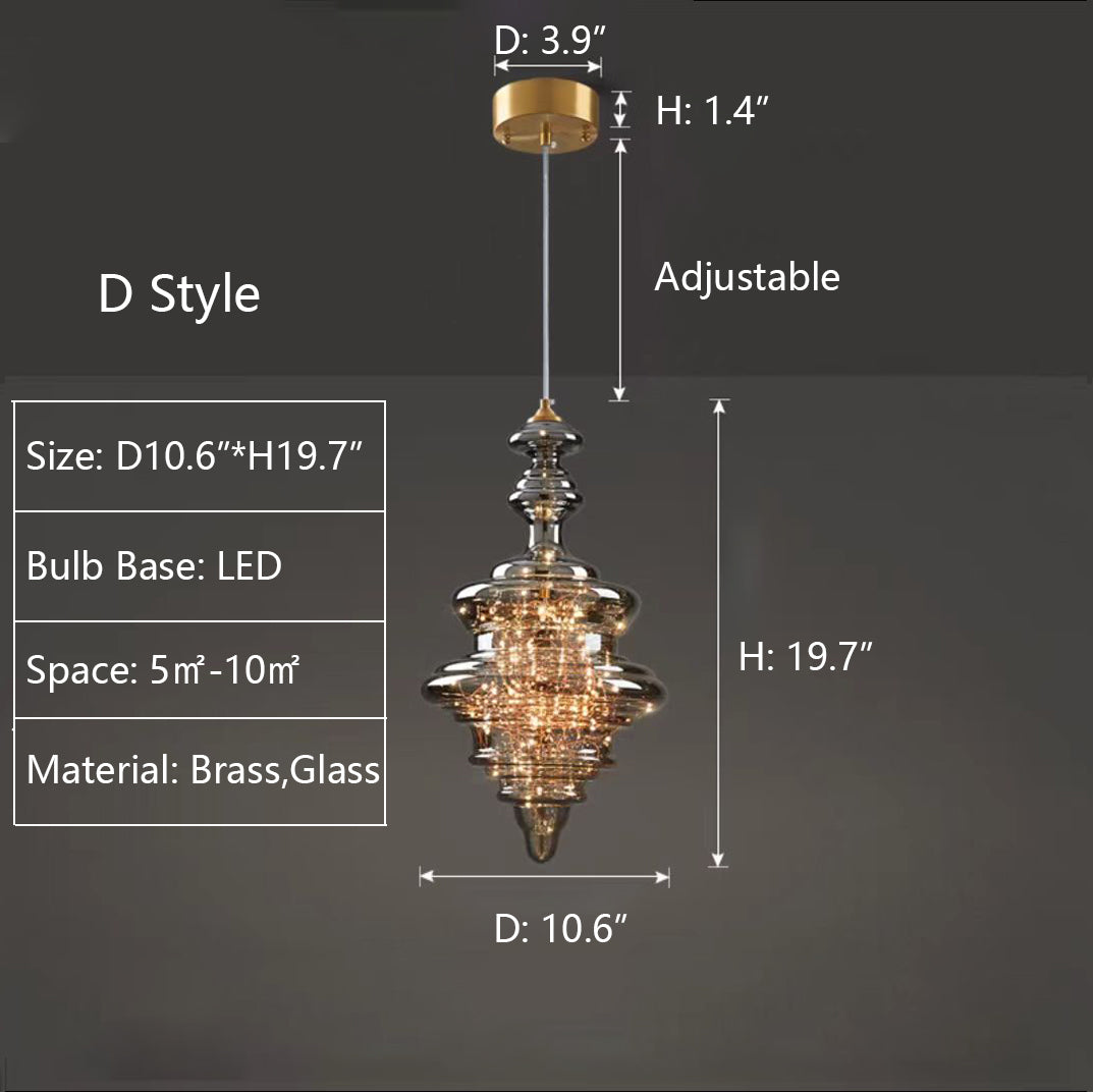 Pendant Light Gray Glass LED - VAULTX | Romantic Glow