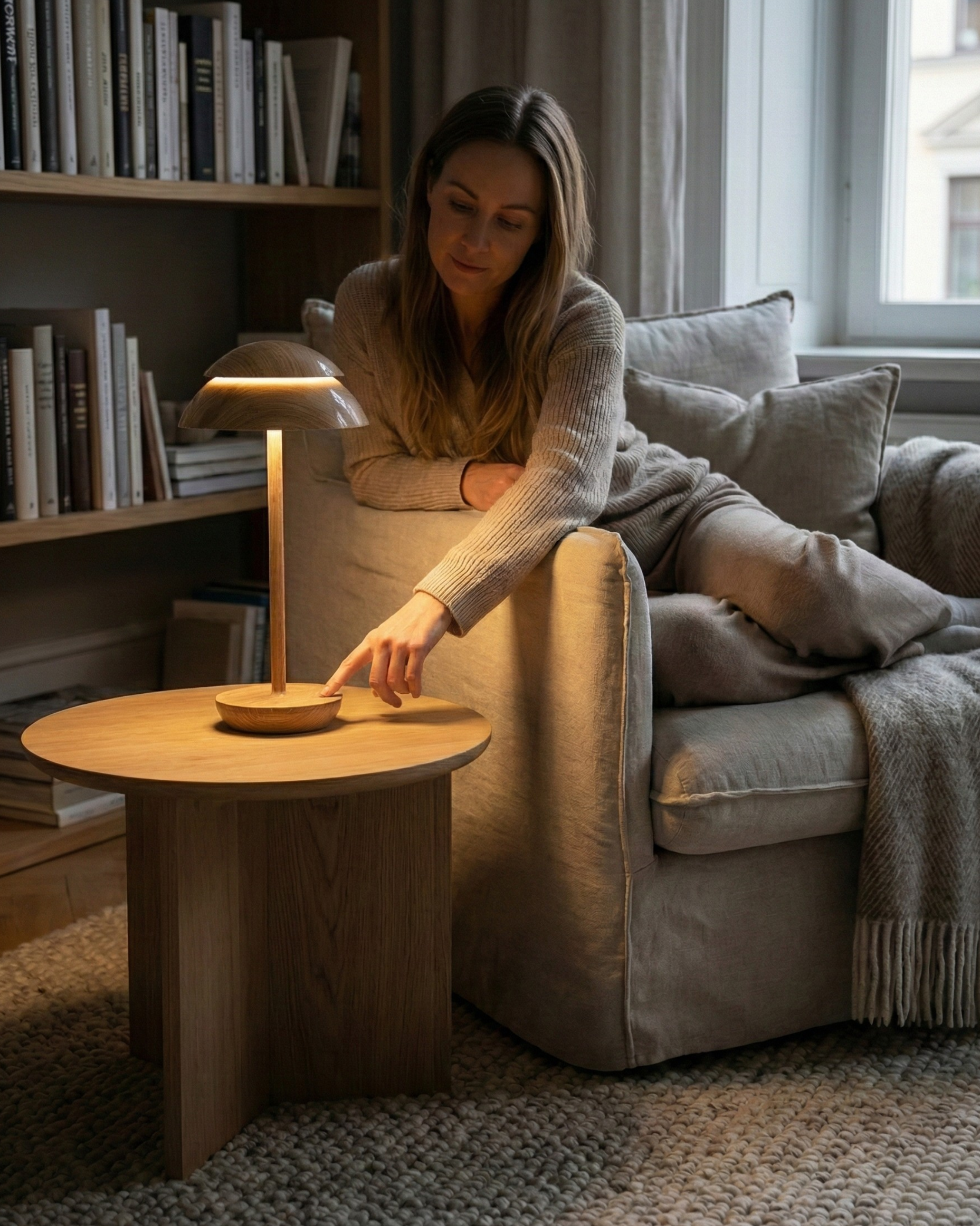 DESKA cordless designer table lamp styled in a minimalist Australian interior — DecoHarmonie