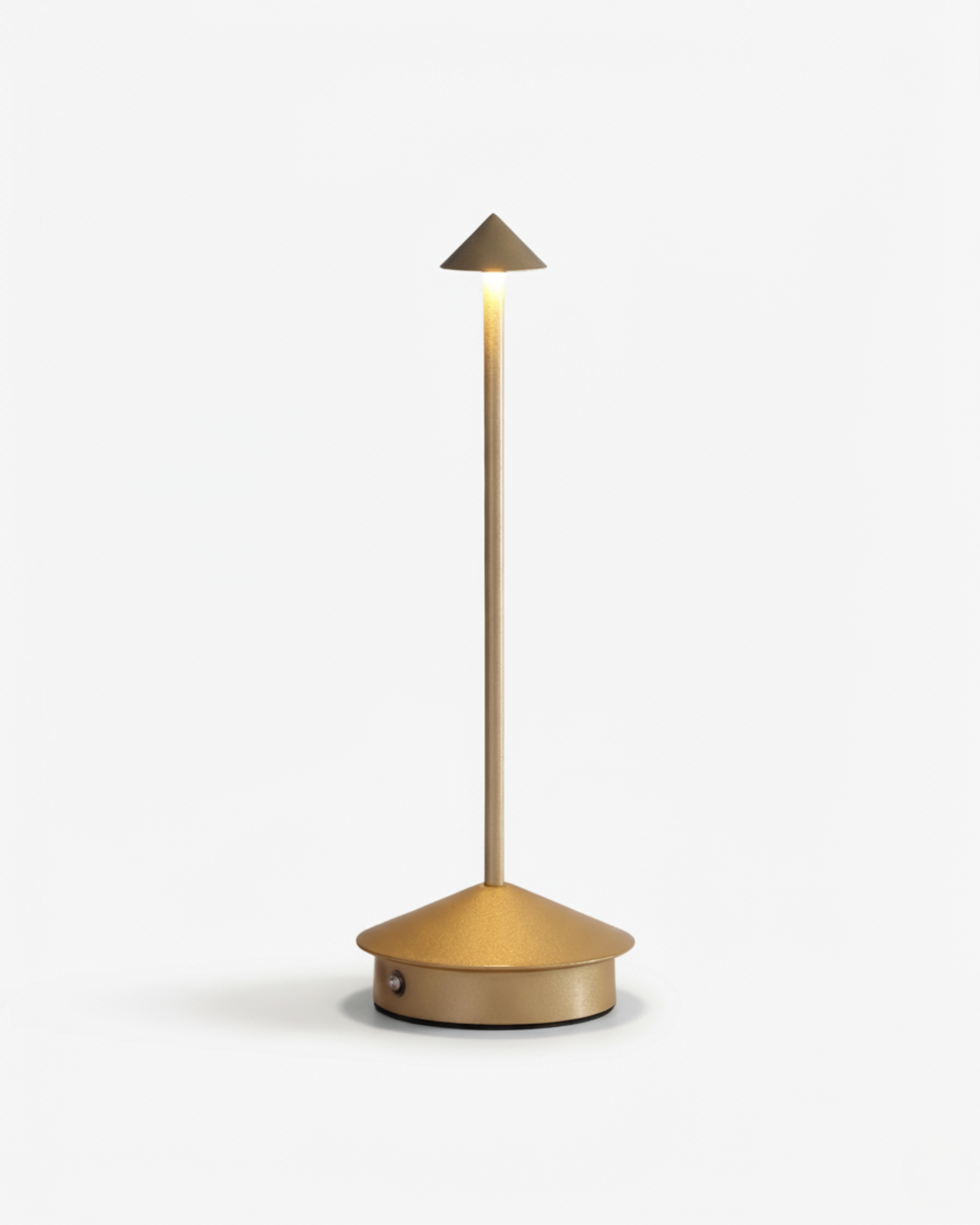 MIRO cordless designer table lamp in gold — wireless rechargeable lamp | DecoHarmonie Australia