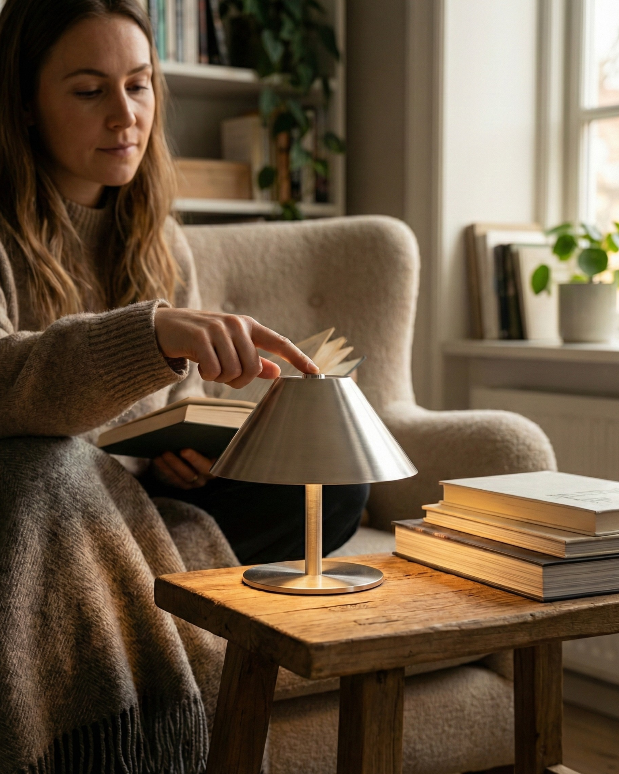 VARMA cordless designer table lamp styled in a minimalist Australian interior — DecoHarmonie