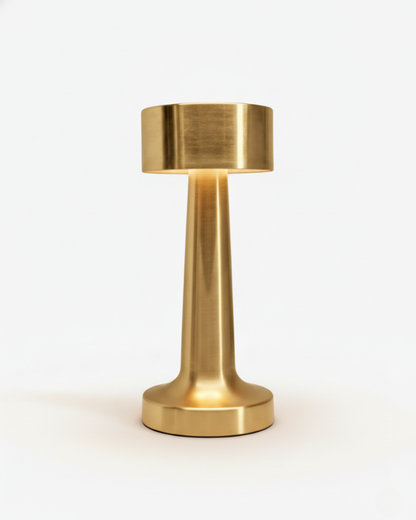 ELDA cordless designer table lamp in gold — wireless rechargeable lamp | DecoHarmonie