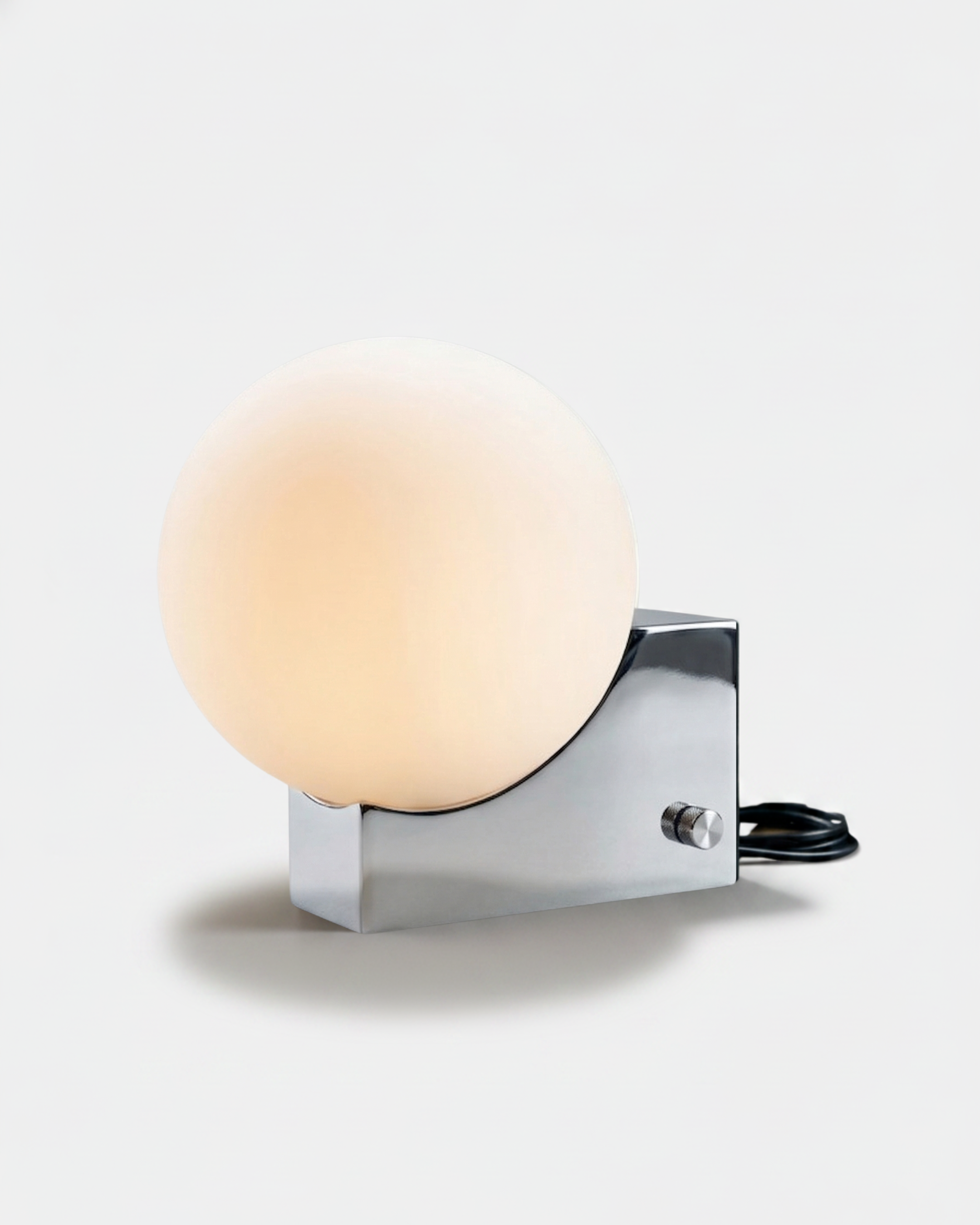 TERO designer table lamp in chrome — wireless rechargeable lamp | DecoHarmonie Australia