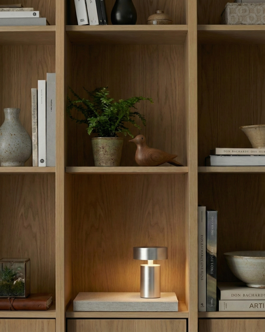 TOMI cordless designer table lamp displayed on a designer desk in a Sydney home — DecoHarmonie