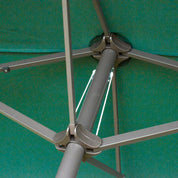 Double-Sided Sun Umbrella Canopy 4.6m Crank Shade with Cross Base, Dark Green