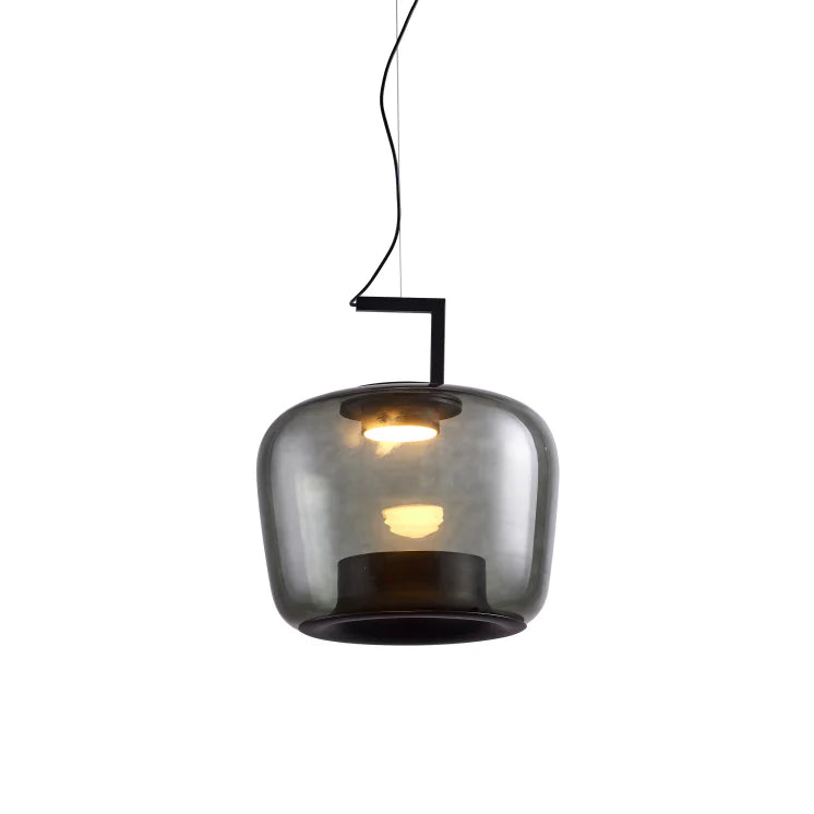 Hailie Modern Round Glass Pendant Light Dining Room Bedroom