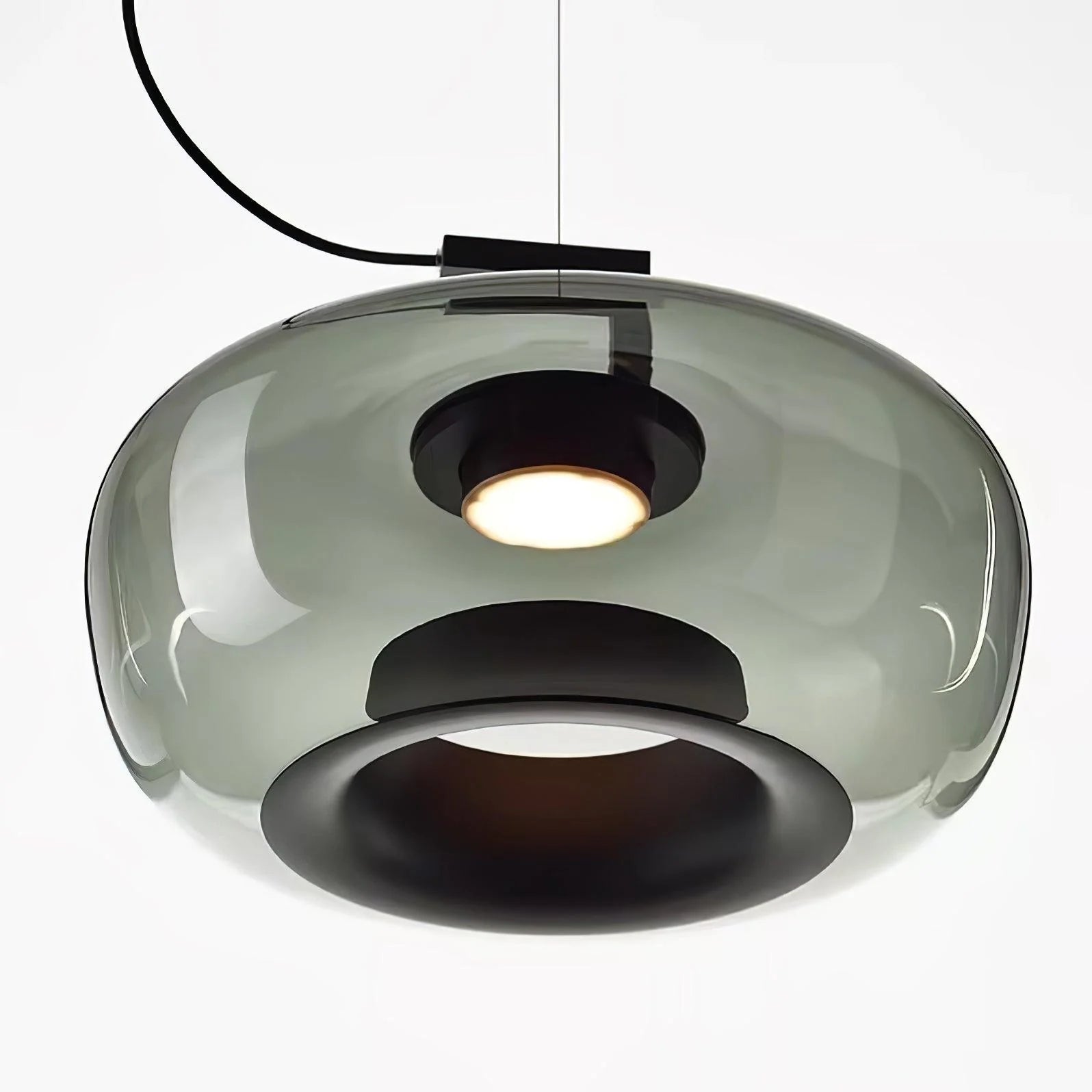 Hailie Modern Round Glass Pendant Light Dining Room Bedroom